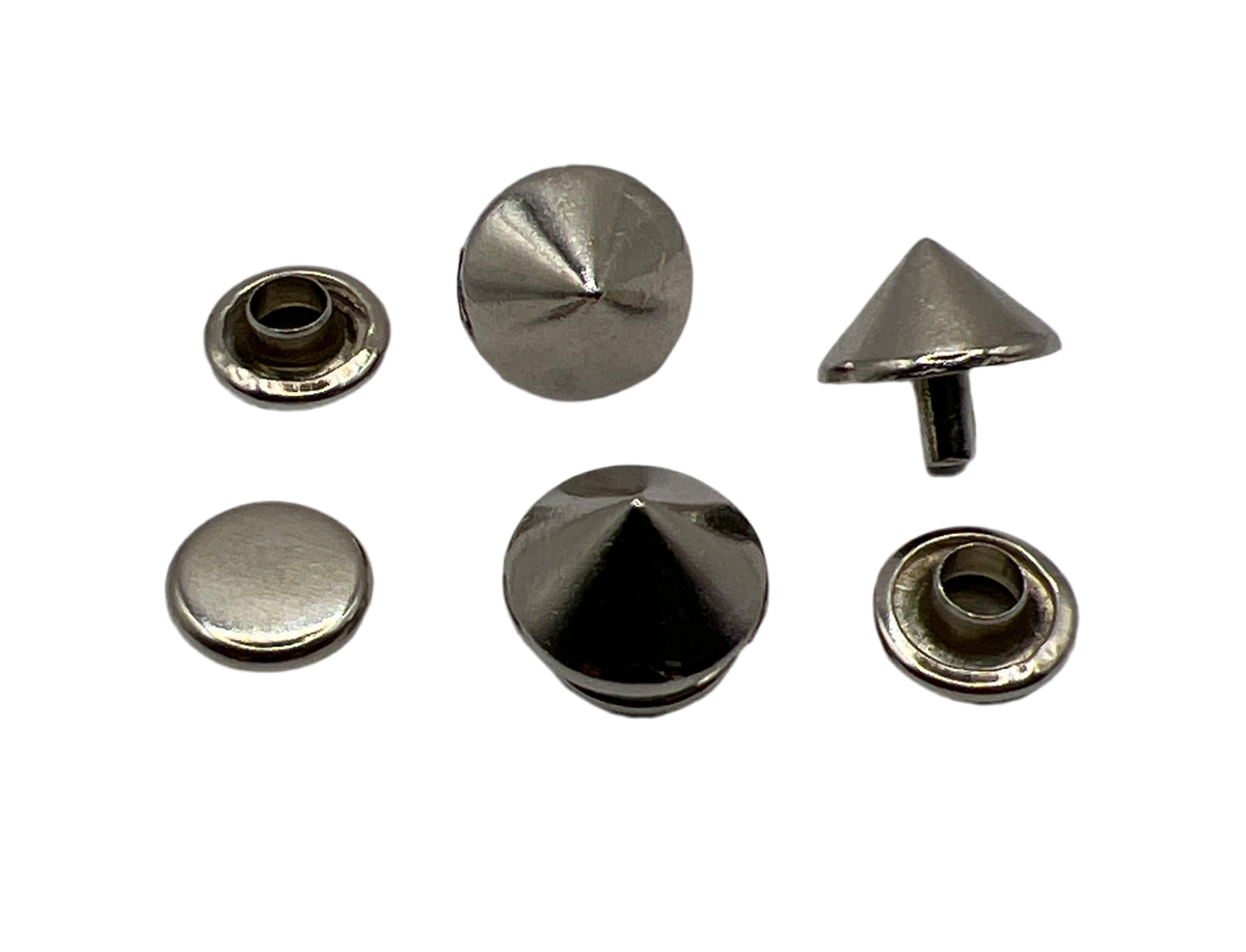 Cone Rivet On Stud (2Pcs/Set) – Nickel & Young