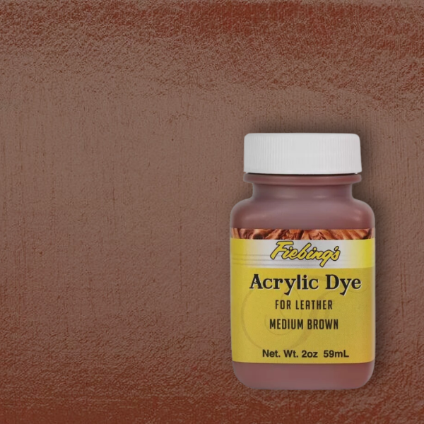 Fiebing's Acrylic Dye, 2 oz. (59ml) Nickel & Young Medium Brown