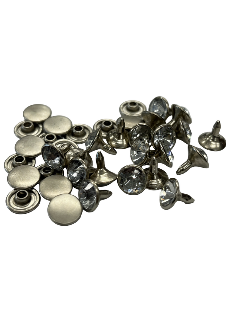 Transparent Crystal Studs 100pcs/PK Nickel & Young