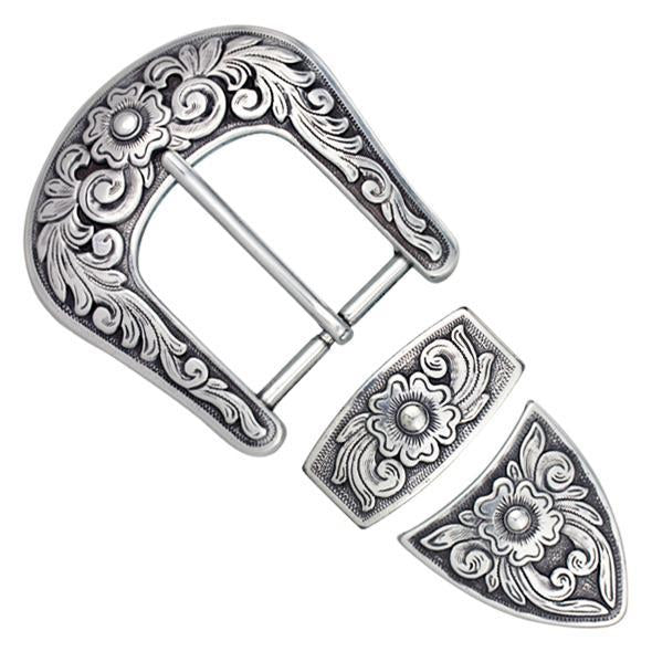 Diablo 3 Pcs Buckle Set, AS Nickel & Young 38mm (1-1/2")