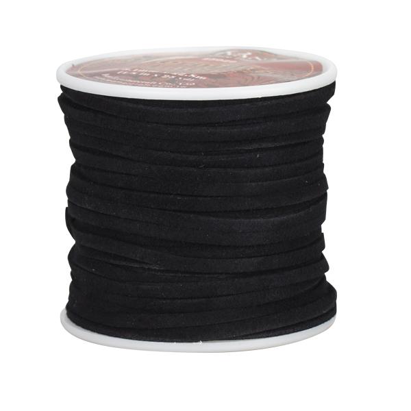 Microfiber Laces, 22m (25 yards) Nickel & Young Black