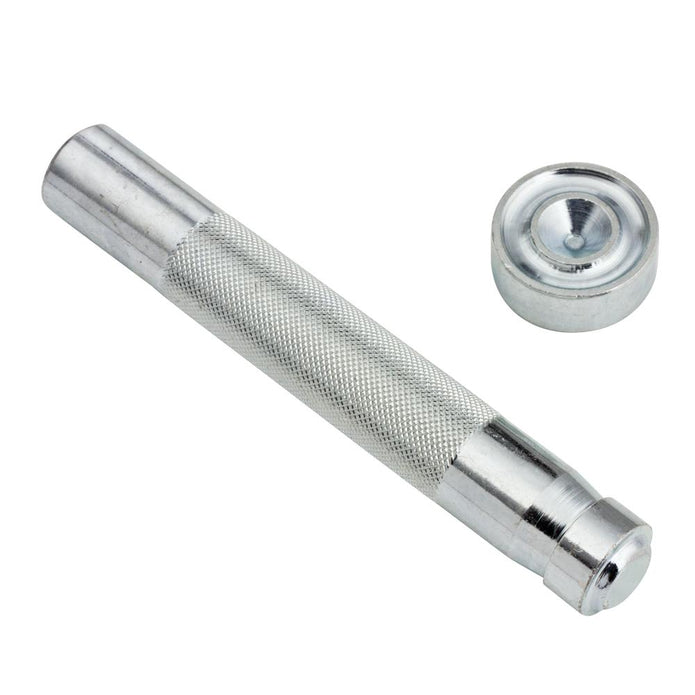 Solid Brass Grommet Setter & Anvil 2 Pcs Set Nickel & Young 11mm (7/16")