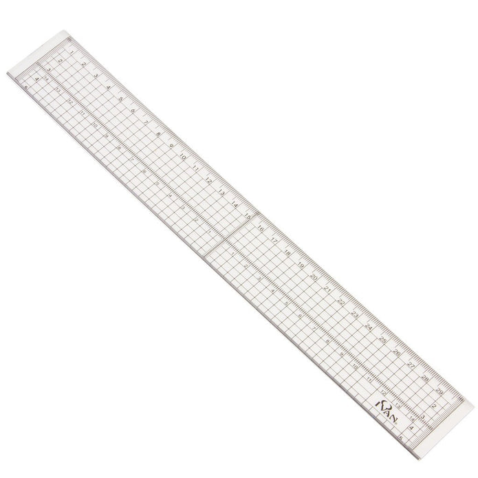 Grid Ruler, 30cm (12") Nickel & Young