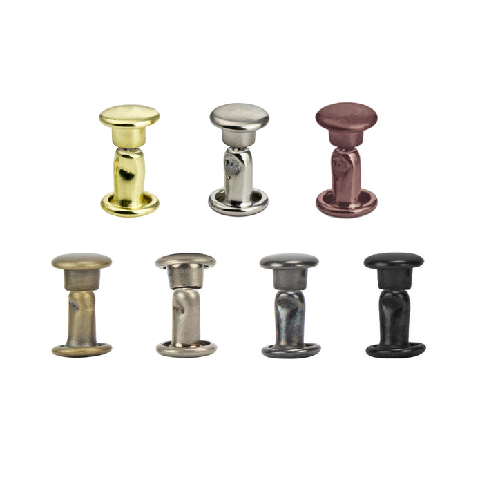 Double Cap Rivets, 15mm Nickel & Young
