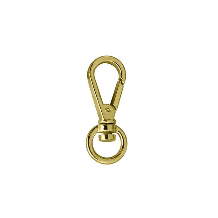 Slim Swivel Spring Snaps Nickel & Young 8mm (5/16") Gold Plate