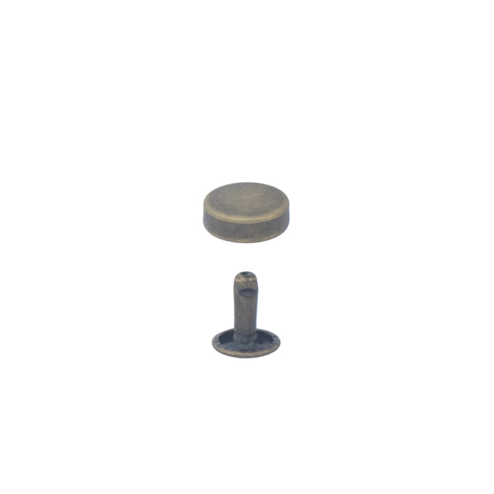 Flat Domed Rivets, 100/PK - Nickel & Young
