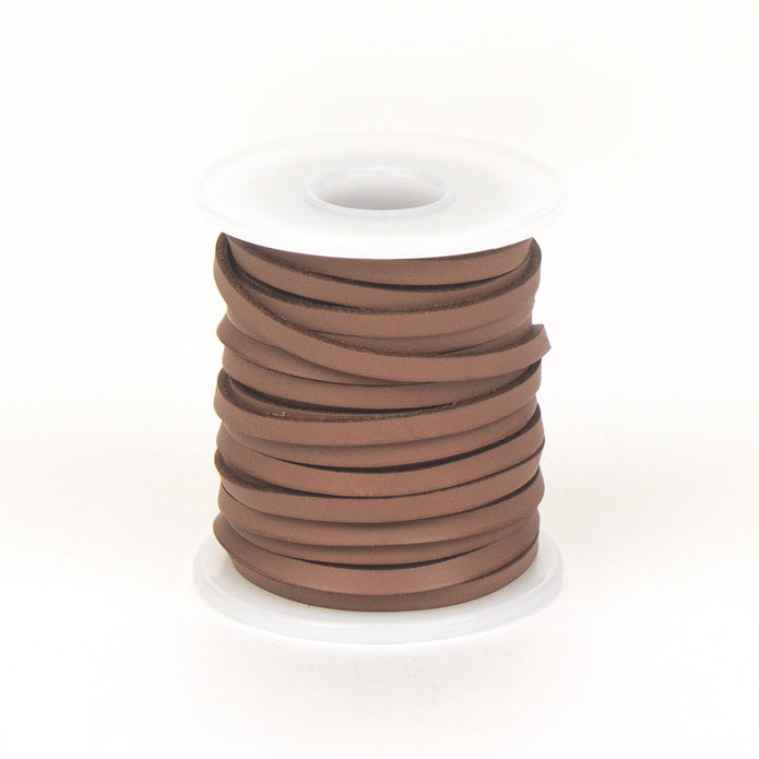 MakerAid® Colored Veg Tanned Lace, 4mm x 10.97m (5/32" x 36') Nickel & Young Brown