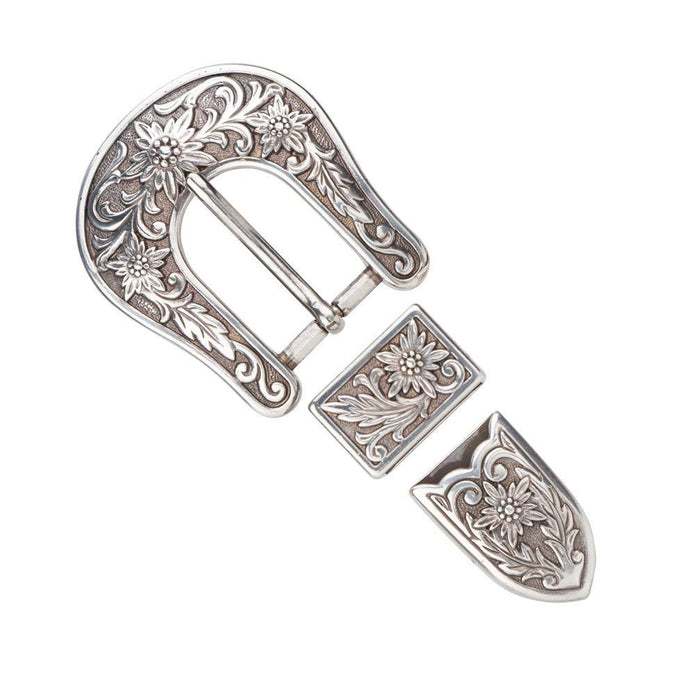 Antique Floral Buckle Sets Buckles Nickel & Young 25mm (1")