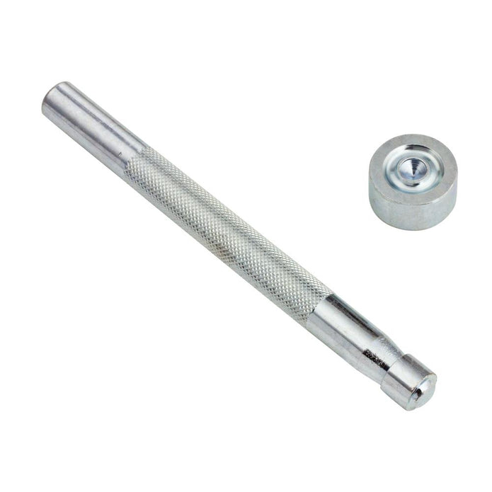 Solid Brass Grommet Setter & Anvil 2 Pcs Set Nickel & Young 6.5mm (1/4")