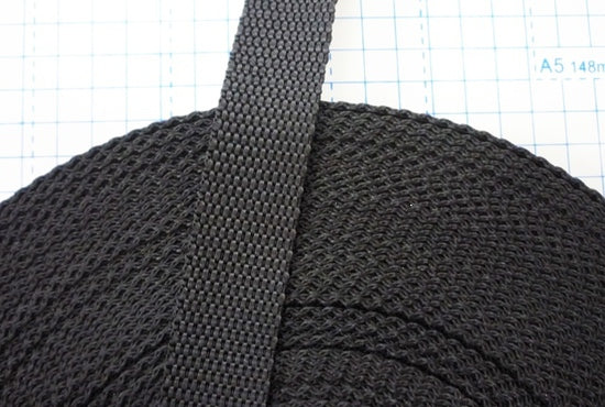 Halter/Harness Weight Black Webbing Nickel & Young 19mm Per Meter